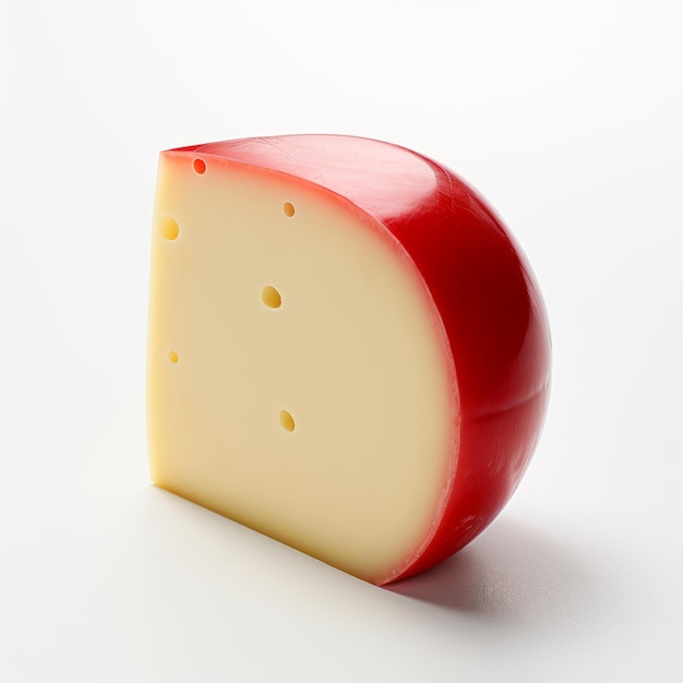 Foto pezzo di formaggio di raccolta del formaggio su sfondo bianco