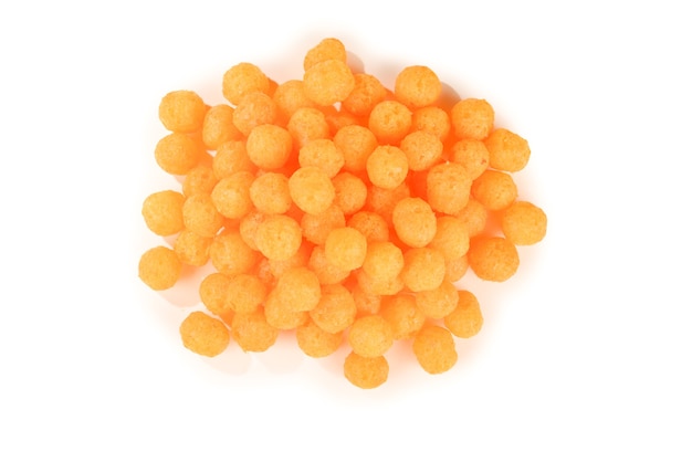 Premium Photo  Cheese balls isolated on white background