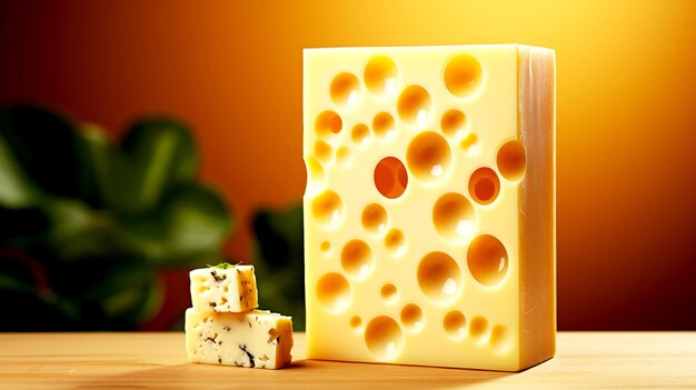 Cheese dish with organic cheeses fruits and nuts on a wooden background Ai generated