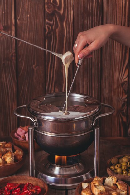 The cheese fondue