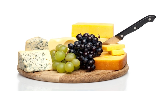 Cheese isolated on white black grape white grapes cheese plate cheese platter cheese piece