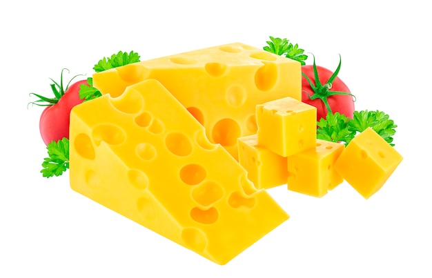 Cheese isolated on white