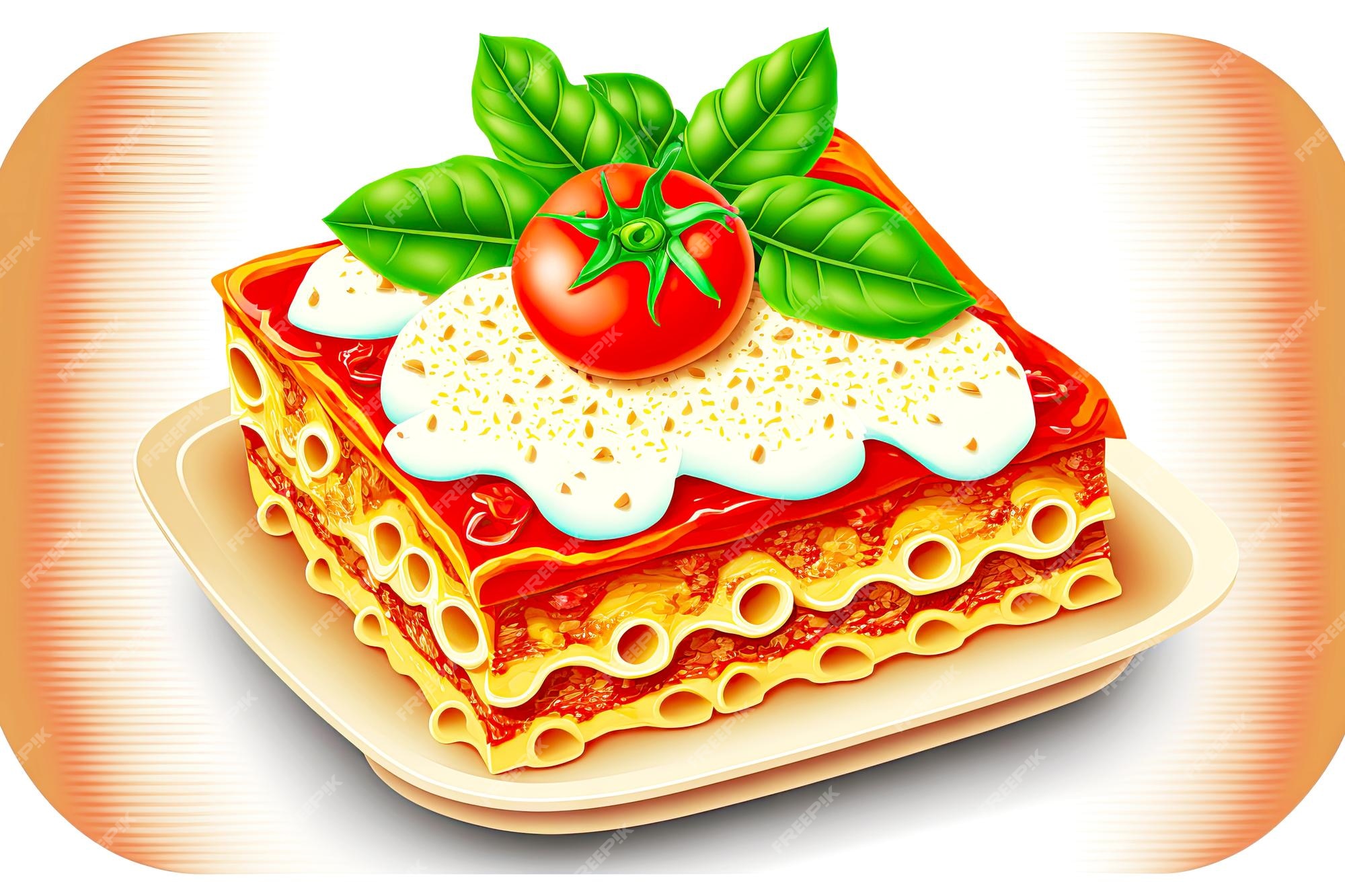 Premium Photo | Cheese lasagna in tomato sauce with meat italian dish