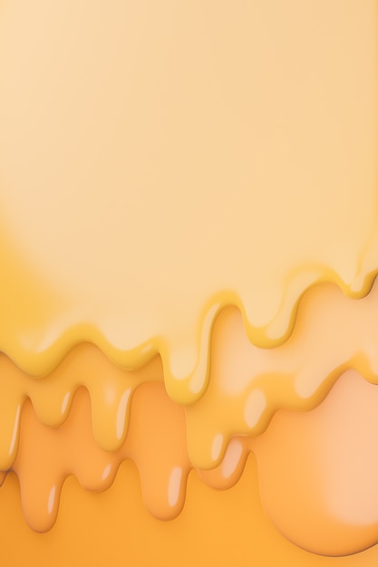 Photo cheese melt on yellow background.