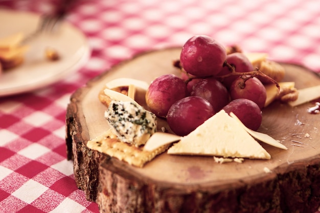 Cheese plate gourmet wine and cheese charcuterie tray