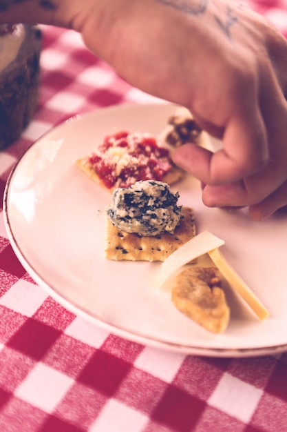 Cheese plate, gourmet wine and cheese charcuterie tray