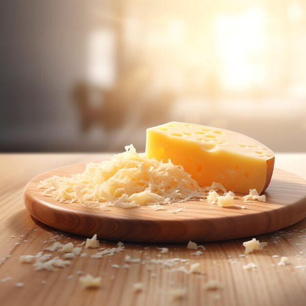 Photo a cheese on a plate