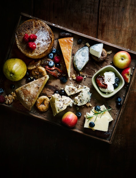 Idea di ricetta di fotografia di cibo piatto di formaggio