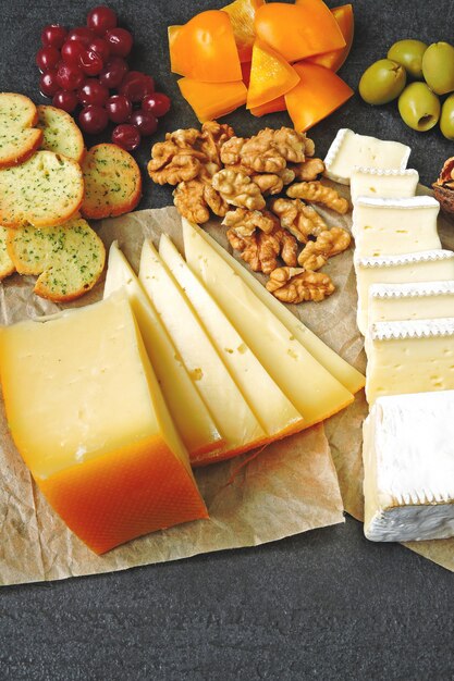 Cheese set and snacks. Keto snack.