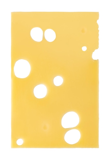 Photo cheese slice on a white background