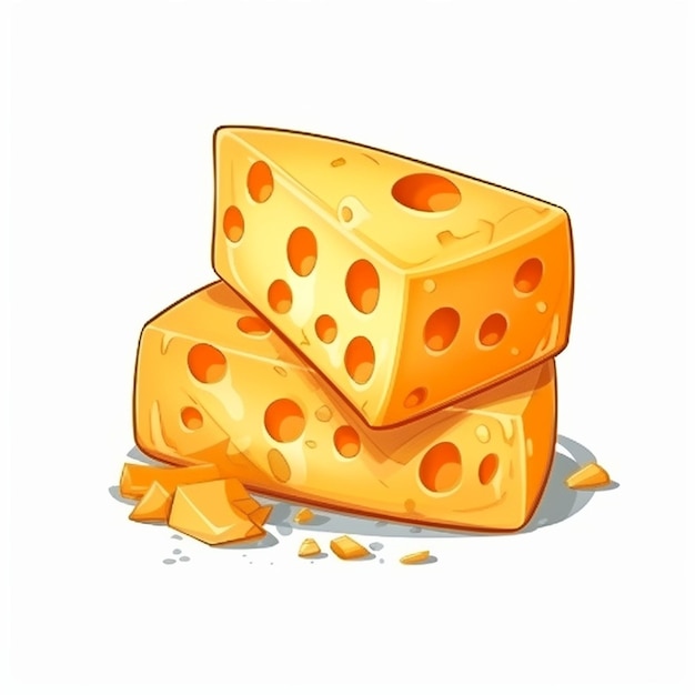 cheese slices 3d realistic vector illustration