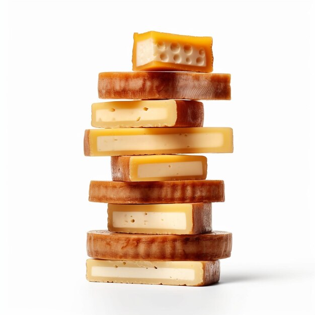 cheese slices 3d realistic vector illustration