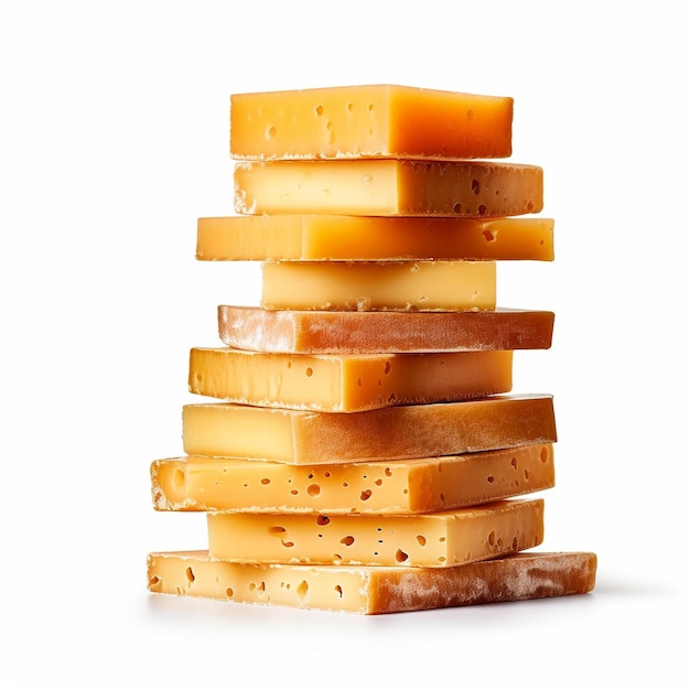 cheese slices 3d realistic vector illustration