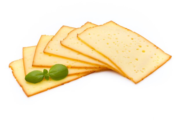 Cheese slices with herb