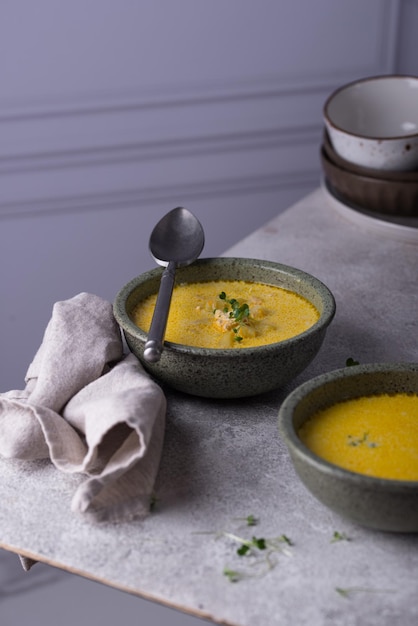 Cheese soup cheeseburger with minced meat