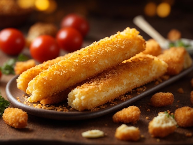 Cheese sticks are rich buttery and satisfyingly crunchy cinematic food photography