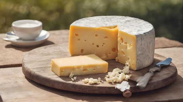 Cheese in table background very cool