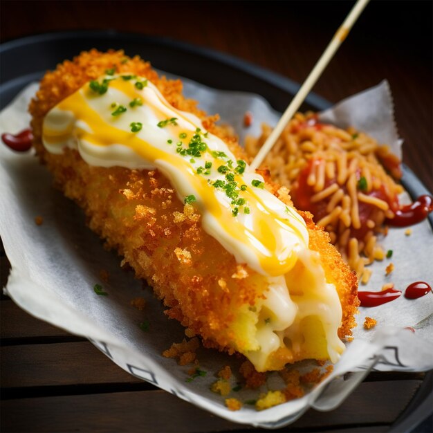 A cheese tempura food japanese food | Premium AI-generated image