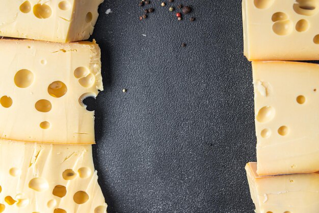 cheese with holes hard grade aged cheese cheesy fresh portion healthy meal food diet snack