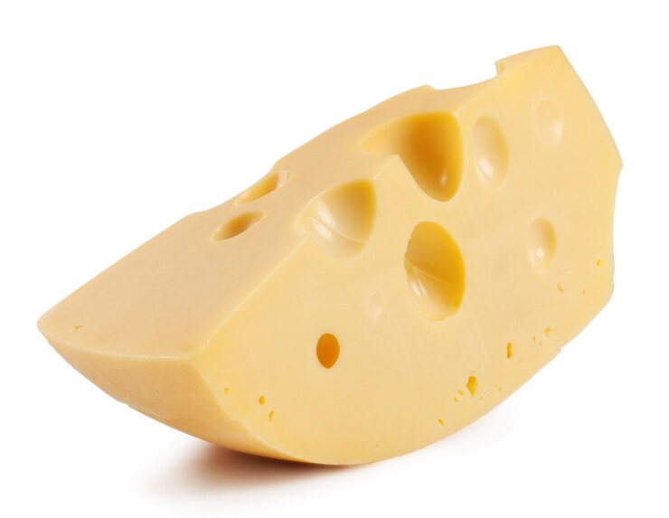 Photo cheese with large holes