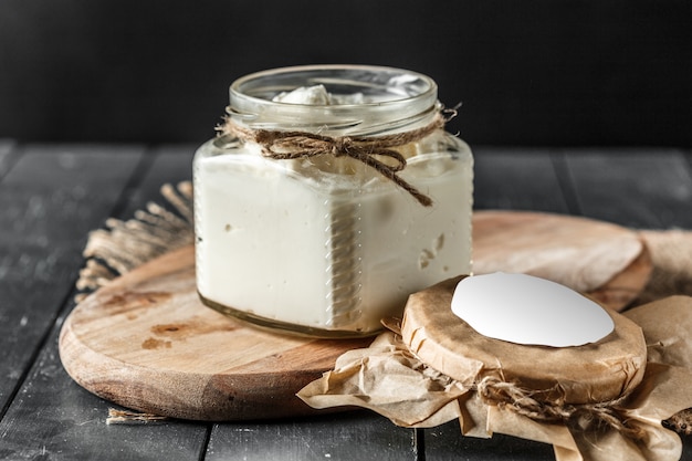 Cheese on the wooden table