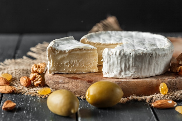 Cheese on the wooden table