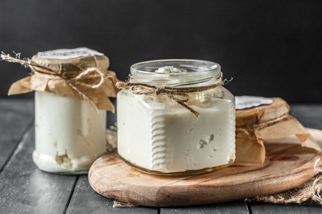 Cheese on the wooden table