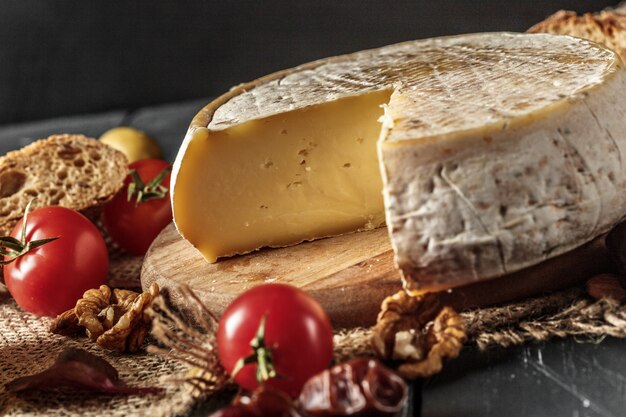 Cheese on the wooden table