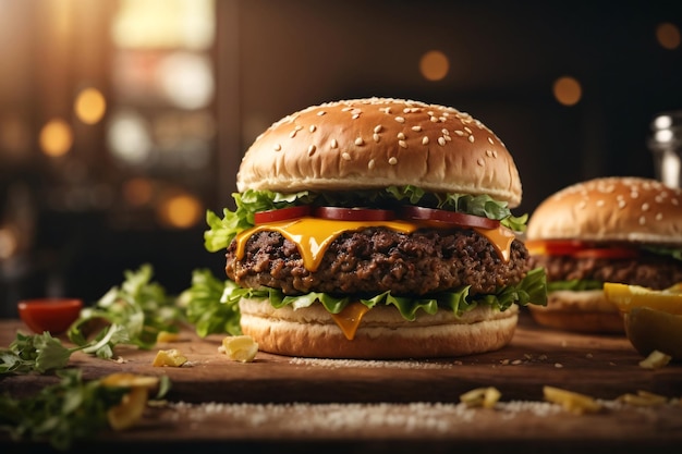 Cheeseburger Delicate Presentatie