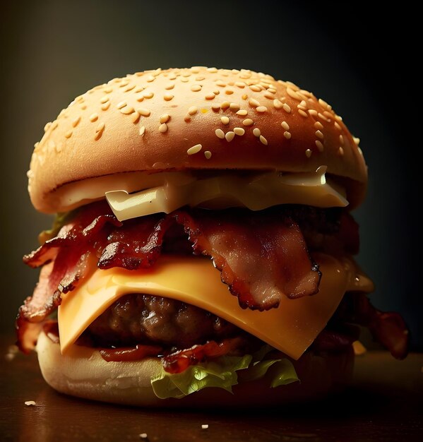 cheeseburger fastfood meat