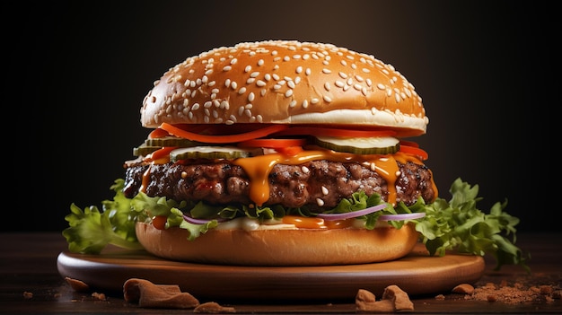 cheeseburger HD 8k behang Stock Fotografisch beeld