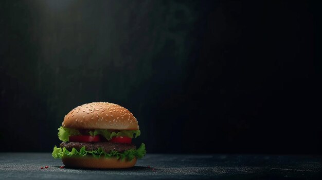 Foto cheeseburger con spazio per le copie