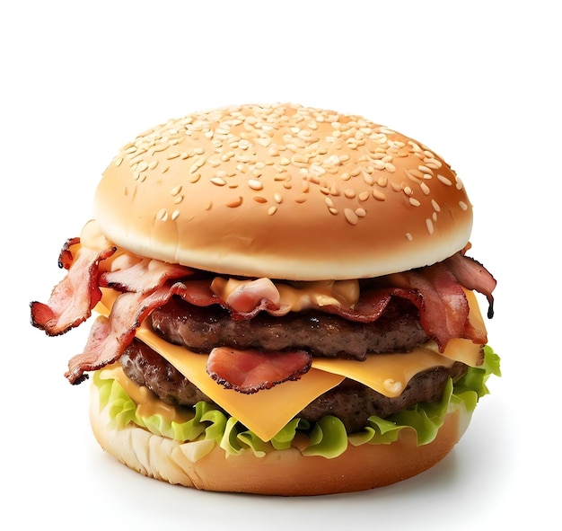 cheeseburger with white background