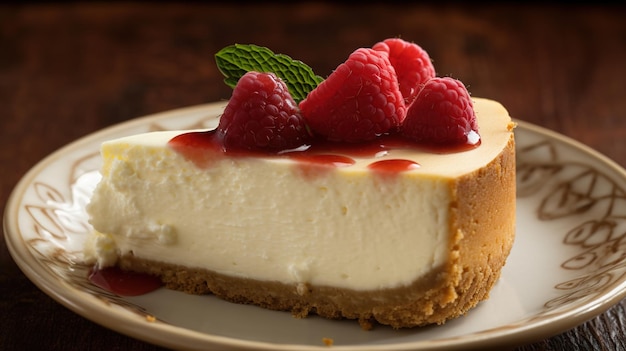 Cheesecake A dessert made with cream cheese and a graham cracker crust