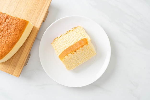 Foto cheesecake in japanse stijl