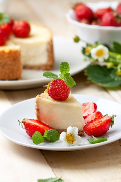 Cheesecake met aardbeien