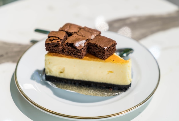 cheesecake met brownies