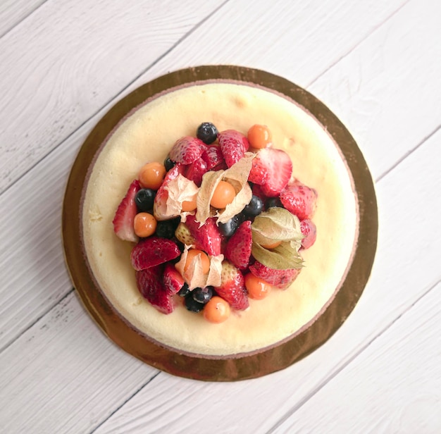 Cheesecake met fruit topping