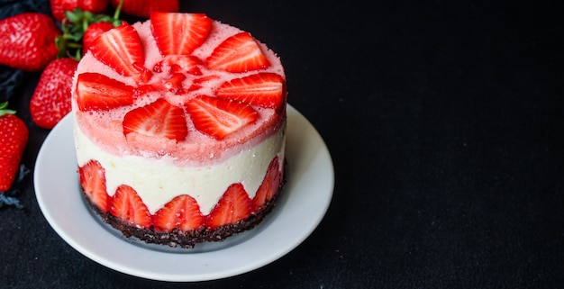 cheesecake strawberrie zoete mascarponecake