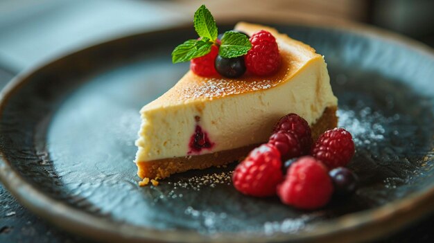 cheesecake with berries