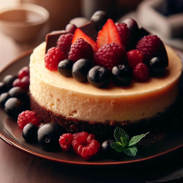 cheesecake with berries