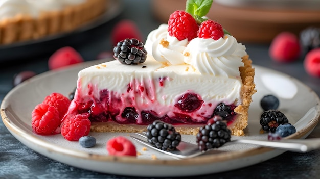 cheesecake with raspberries