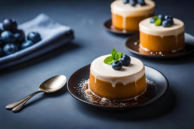 Photo a cheesecake with a spoon on it