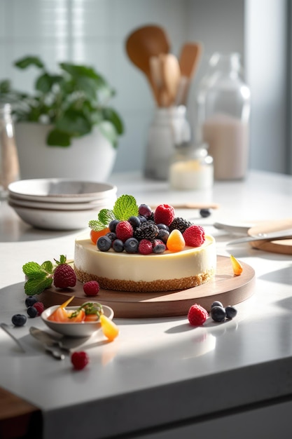 Cheesecake Witte keuken Licht en luchtig Foodfotografie