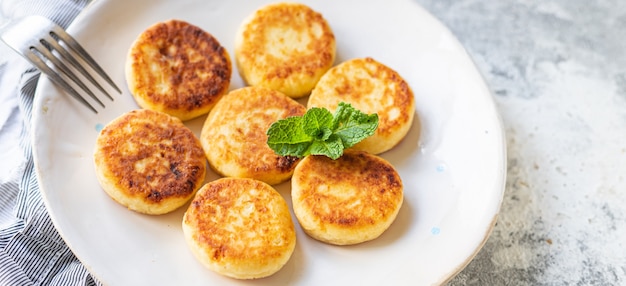 cheesecakes breakfast or dessert syrniki curd cottage cheese pancakes