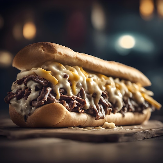 Cheesesteak Sandwich Generated AI