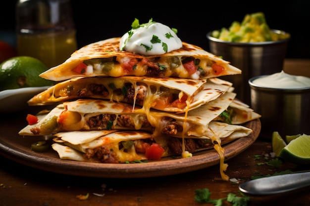 Cheesy perfection indulge in the delicious world of mexican quesadillas with captivating food