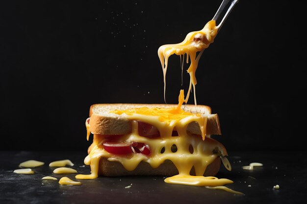 Photo cheesy sandwich