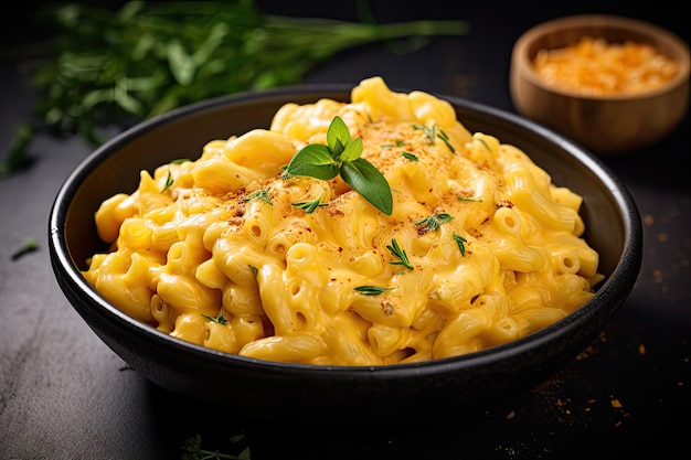 Cheesy sauce over macaroni pasta