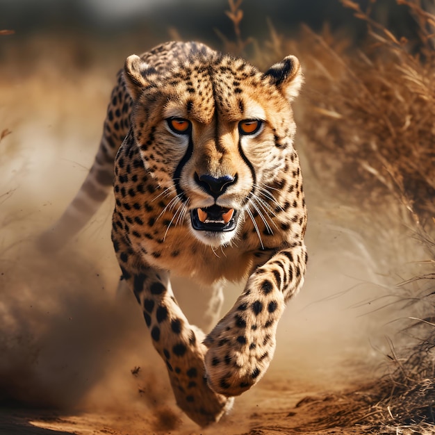 Photo cheeta running